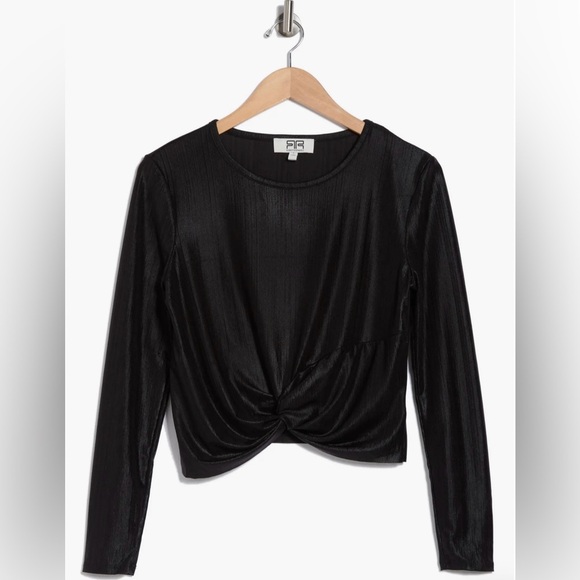 Robert Rodriguez Twist Front Black Top Size M NWT Designer Evening - Picture 1 of 3